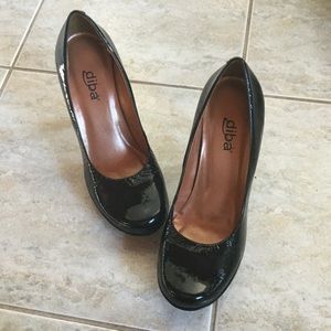 Diba Mary Jane Heels Patent Leather Black